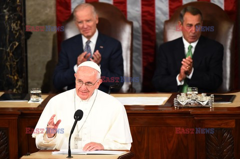 Papież Franciszek  przemawia w Kongresie USA 