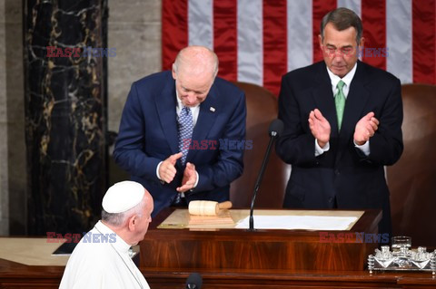 Papież Franciszek  przemawia w Kongresie USA 