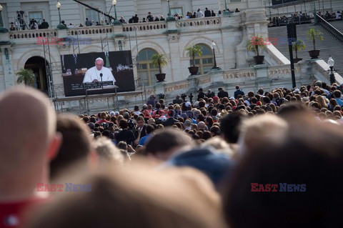 Papież Franciszek  przemawia w Kongresie USA 