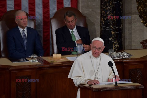 Papież Franciszek  przemawia w Kongresie USA 