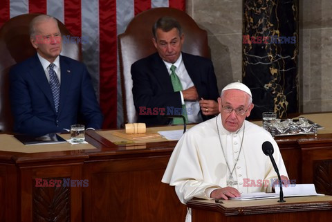 Papież Franciszek  przemawia w Kongresie USA 