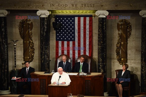 Papież Franciszek  przemawia w Kongresie USA 