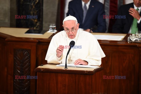 Papież Franciszek  przemawia w Kongresie USA 