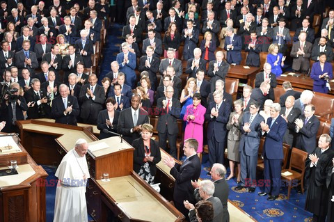 Papież Franciszek  przemawia w Kongresie USA 