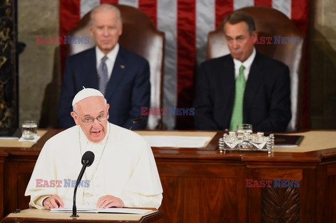 Papież Franciszek  przemawia w Kongresie USA 