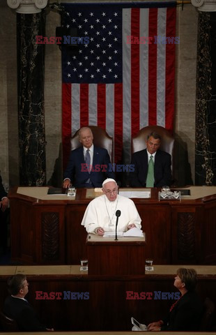 Papież Franciszek  przemawia w Kongresie USA 