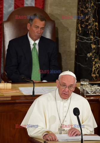 Papież Franciszek  przemawia w Kongresie USA 