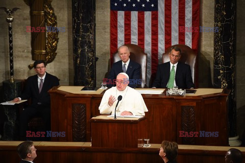 Papież Franciszek  przemawia w Kongresie USA 