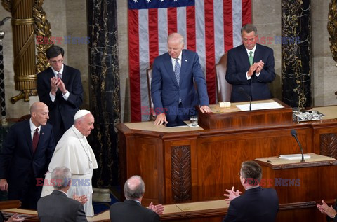 Papież Franciszek  przemawia w Kongresie USA 