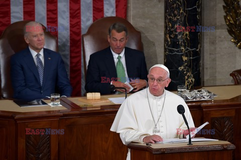 Papież Franciszek  przemawia w Kongresie USA 