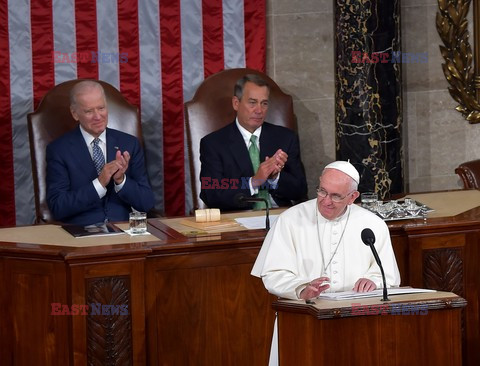 Papież Franciszek  przemawia w Kongresie USA 