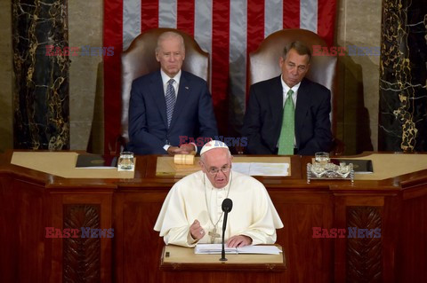 Papież Franciszek  przemawia w Kongresie USA 