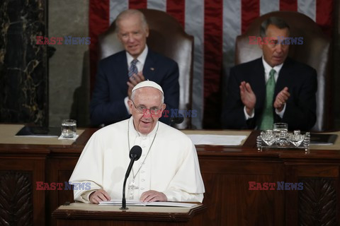 Papież Franciszek  przemawia w Kongresie USA 