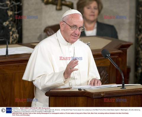 Papież Franciszek  przemawia w Kongresie USA 