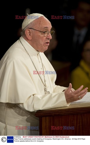 Papież Franciszek  przemawia w Kongresie USA 