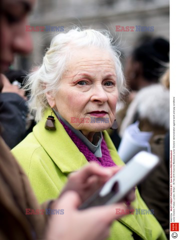 Vivienne Westwood podczas protestu w Londynie