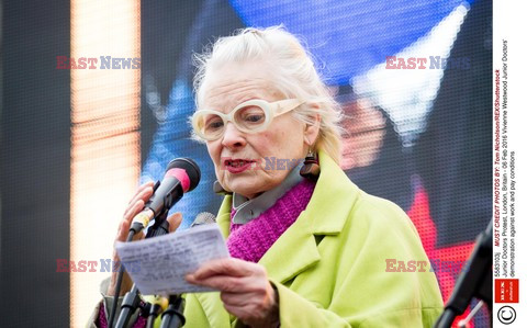 Vivienne Westwood podczas protestu w Londynie