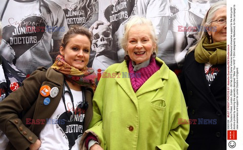 Vivienne Westwood podczas protestu w Londynie