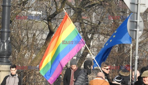 Demonstracja KOD w obronie Lecha Wałęsy w Warszawie