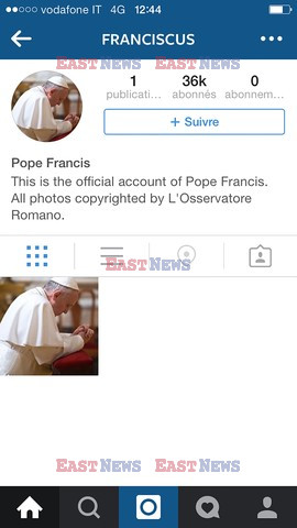 Papież Franciszek założył konto na Instagramie