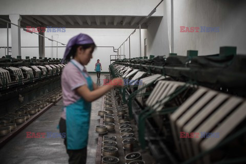 Fabryka jedwabiu w Pyongyang - AFP