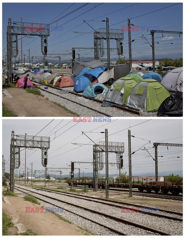 Pozostałości po obozie dla uchodźców w Idomeni