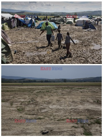 Pozostałości po obozie dla uchodźców w Idomeni