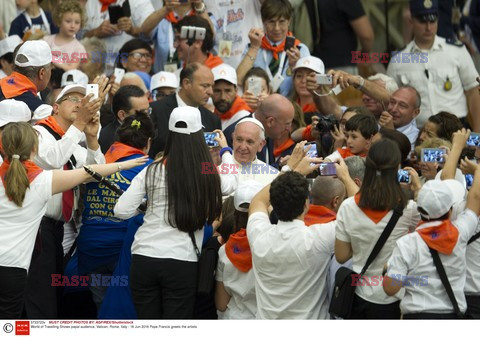 Papież Franciszek z tygrysem. Cyrkowcy u papieża