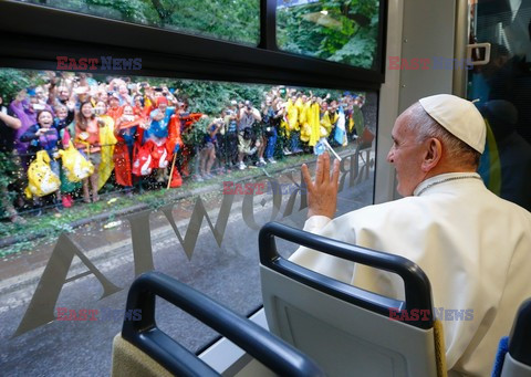 ŚDM 2016 - Papiez podróżuje tramwajem - Przekazanie kluczy do bram Krakowa