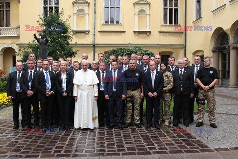 ŚDM 2016 - Papiez podróżuje tramwajem - Przekazanie kluczy do bram Krakowa