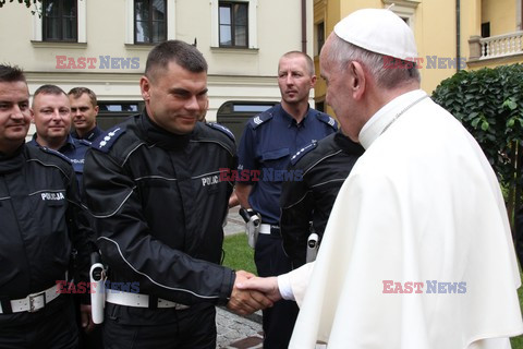 ŚDM 2016 - Papiez podróżuje tramwajem - Przekazanie kluczy do bram Krakowa