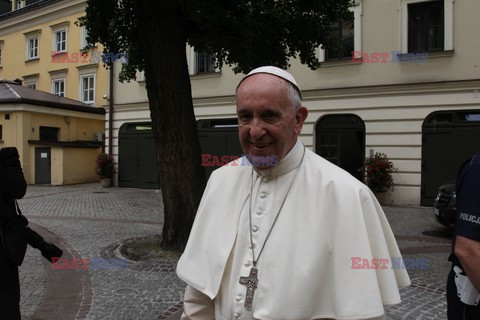 ŚDM 2016 - Papiez podróżuje tramwajem - Przekazanie kluczy do bram Krakowa