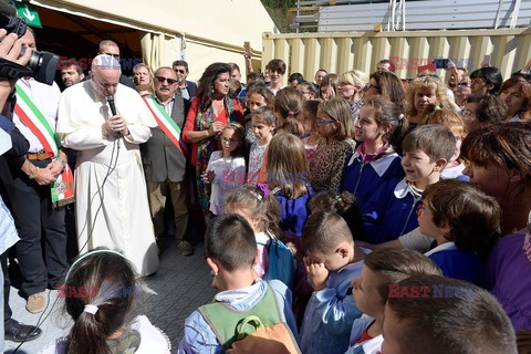 Spontaniczna wizyta Papieża Franciszka w Amatrice i Accumoli