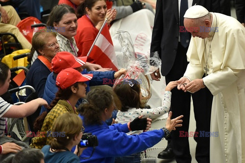 Bezdomni na audiencji u papieża Franciszka