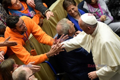 Bezdomni na audiencji u papieża Franciszka