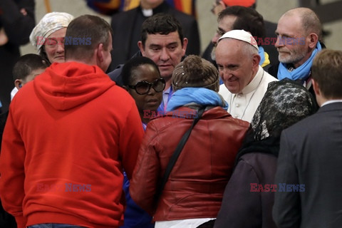 Bezdomni na audiencji u papieża Franciszka