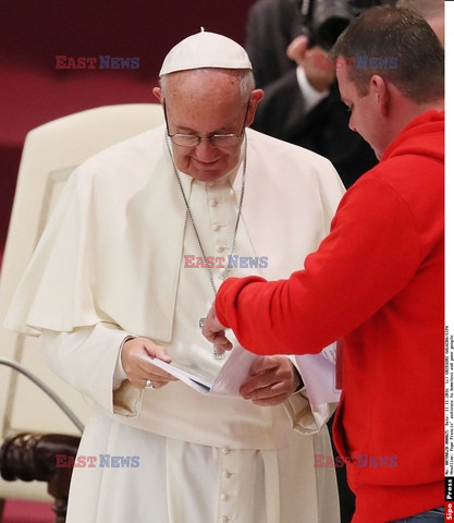 Bezdomni na audiencji u papieża Franciszka