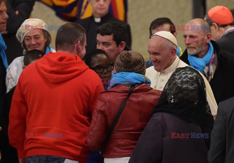 Bezdomni na audiencji u papieża Franciszka