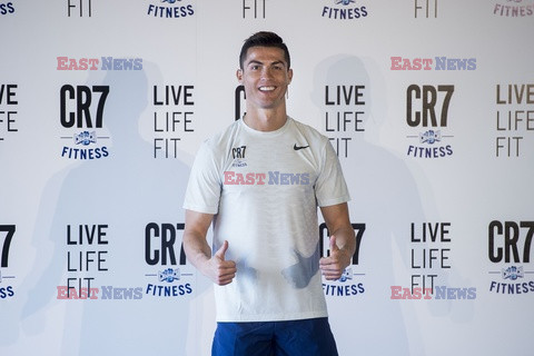 Cristiano Ronaldo na prezentacji CR7 Crunch Fitness