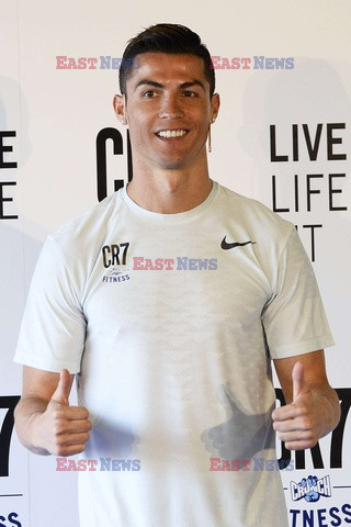 Cristiano Ronaldo na prezentacji CR7 Crunch Fitness