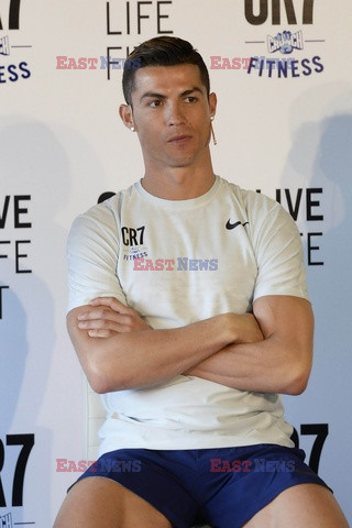 Cristiano Ronaldo na prezentacji CR7 Crunch Fitness