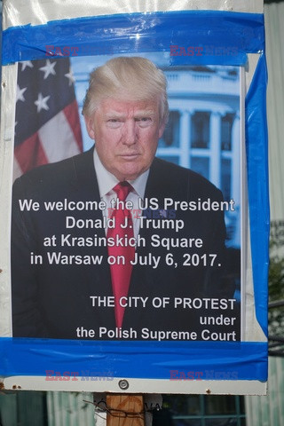 Protestujący sprzed SN gotowi przywitać Trumpa