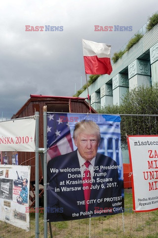 Protestujący sprzed SN gotowi przywitać Trumpa