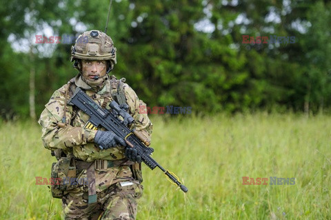 Żołnierze NATO na granicy polsko-litewskiej - Eyevine