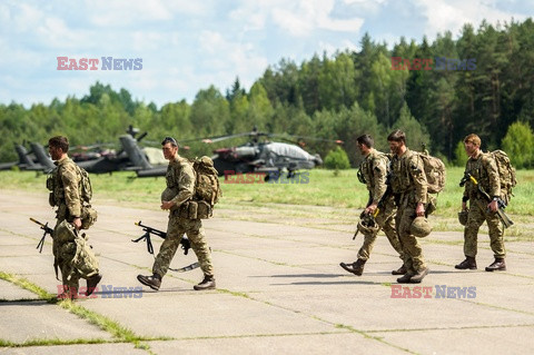 Żołnierze NATO na granicy polsko-litewskiej - Eyevine