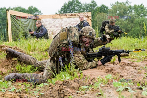 Żołnierze NATO na granicy polsko-litewskiej - Eyevine