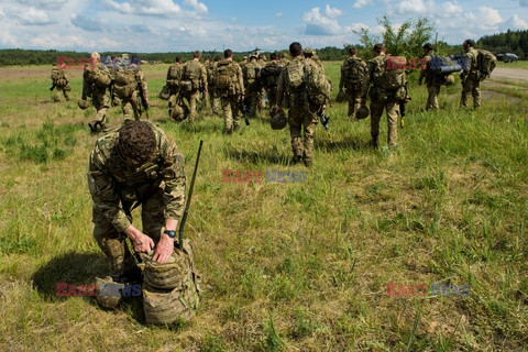 Żołnierze NATO na granicy polsko-litewskiej - Eyevine