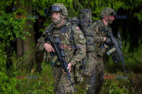 Żołnierze NATO na granicy polsko-litewskiej - Eyevine