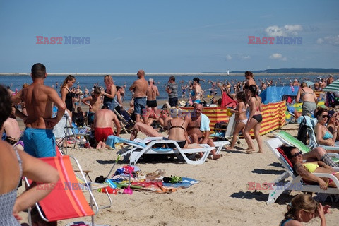 Plażowicze w Świnoujściu