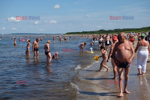 Plażowicze w Świnoujściu